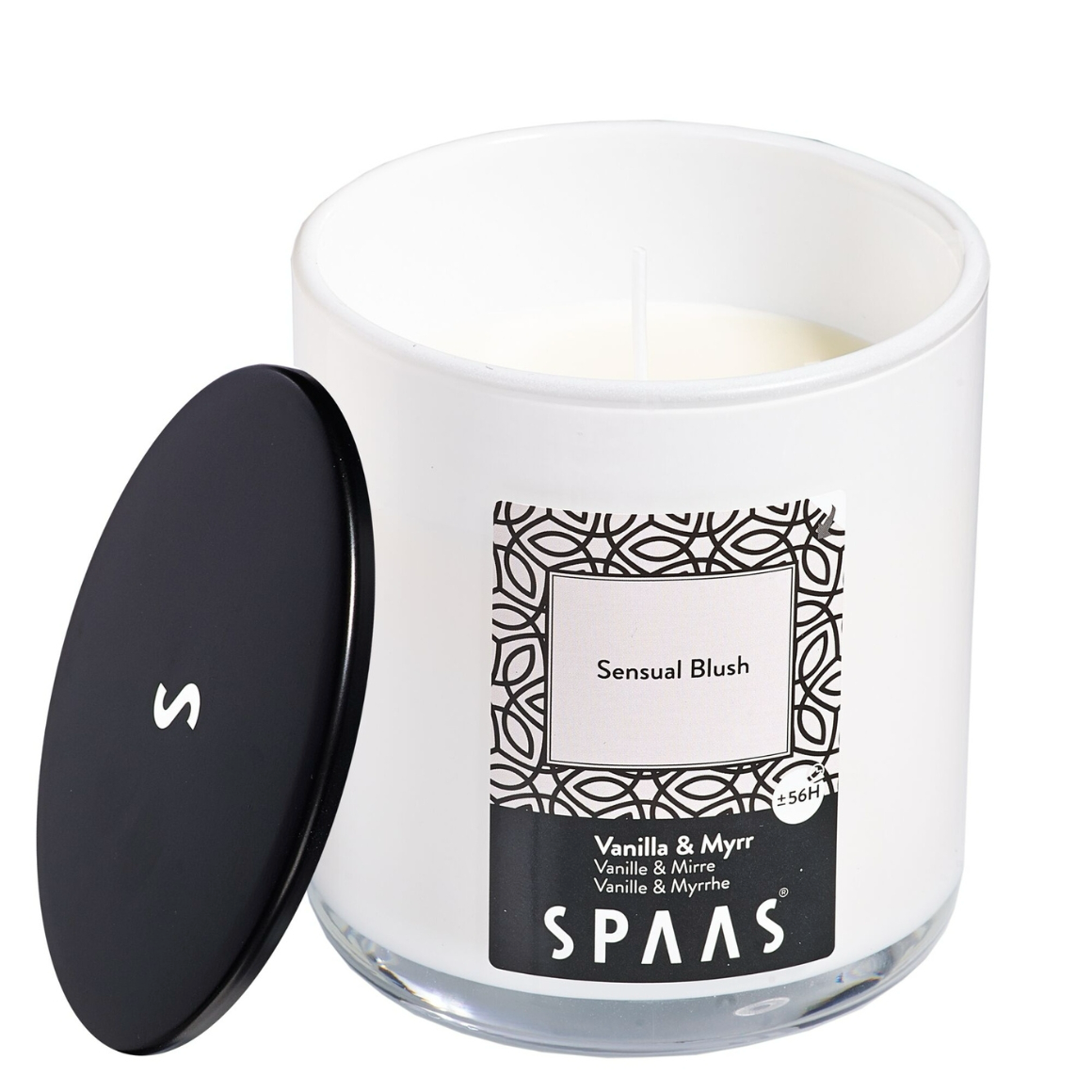 Spaas Duftkerze im Glas „Sensual Blush“ – Vanille & Myrrhe, 11 cm