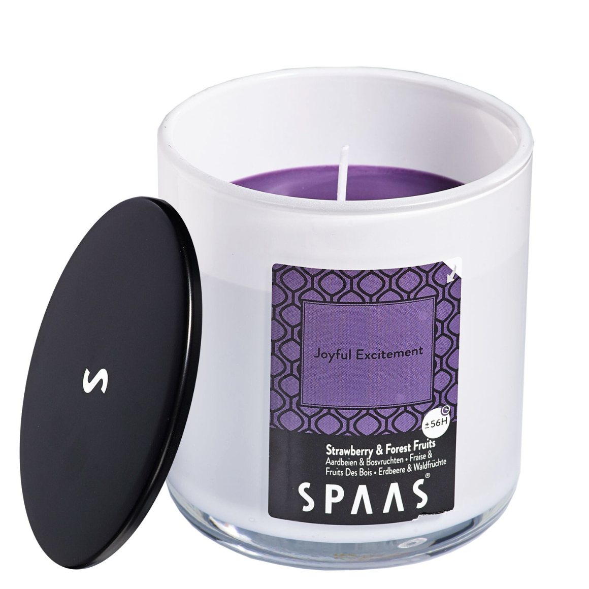 Spaas Duftkerze im Glas „Joyful Excitement“ – Erdbeere & Waldfrüchte, 11 cm