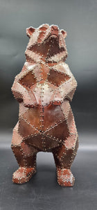 COCOmaison WILD BEAR Dekofigur Bär 35 cm – Industrial-Look Braun-Kupfer