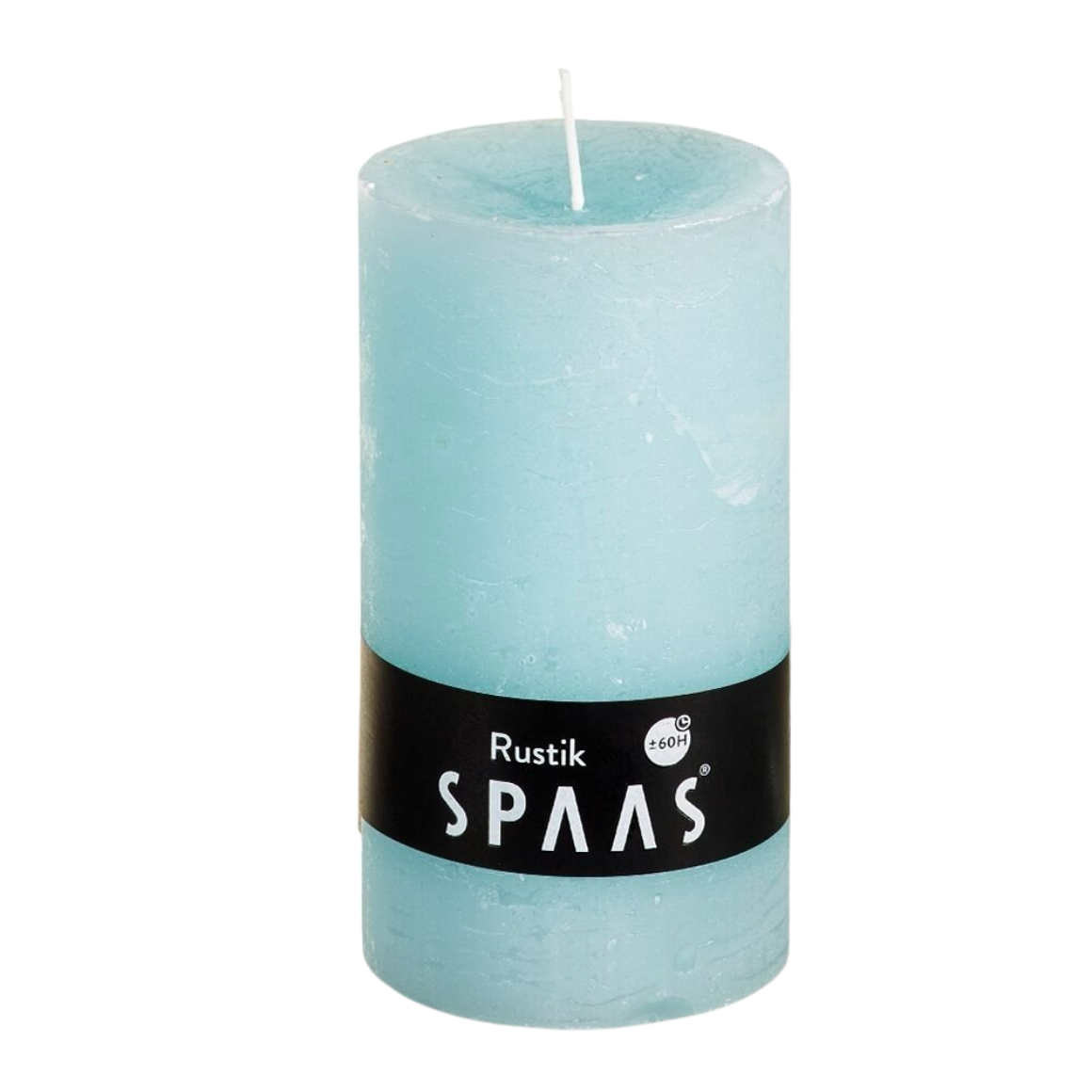 Spaas Stumpenkerze rustikal blau – Handgefertigte Rustic-Kerze 7 x 13 cm