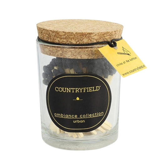 Countryfield Ambiance Collection – Dekorative Streichhölzer im Glas mit Korkdeckel, 9,5 cm
