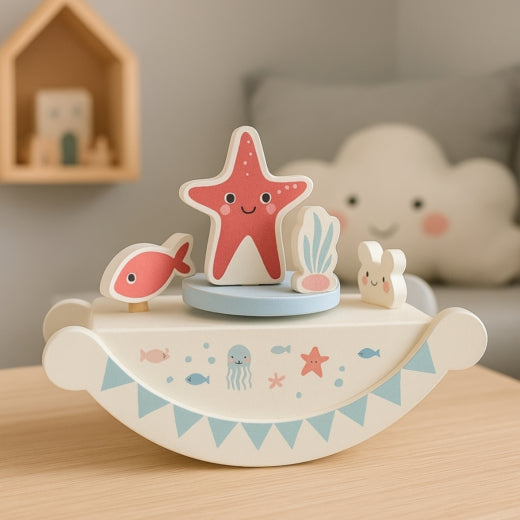 Home Accents Musik-Karussell aus Holz – Manuelles Aufzug, 17 cm