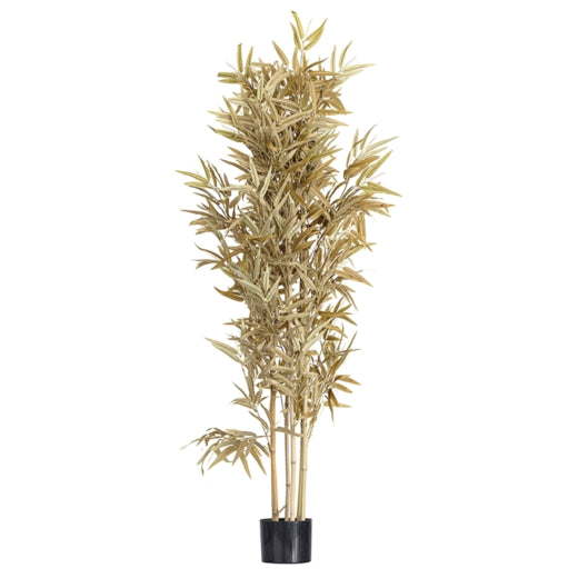 WOOOD Kunstpflanze Bambus 150 cm – Pflegeleichte Deko mit Topf