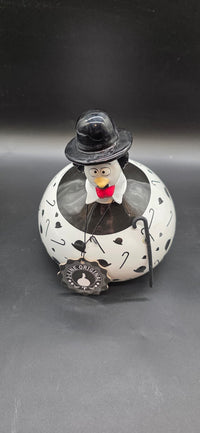 J-Line Deko-Huhn Gentleman mit Melone & Gehstock – Keramik 22 cm