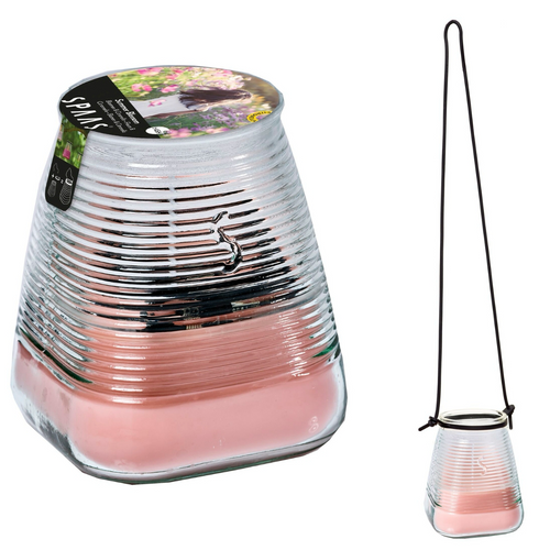 Spaas Duftkerze Outdoor „Summer Blossom“ – Citronella & Blumenduft, 10 cm