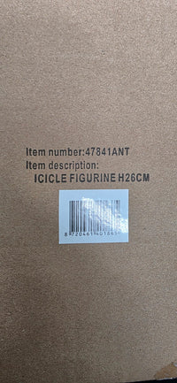 COCOmaison Icicle Dekofigur Eiszapfen 26 cm Anthrazit Moderner Kristall-Look
