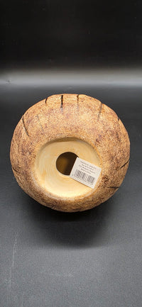 J-Line Deko-Huhn Coconut Keramik 23 cm – Kokosnuss & Strohhut